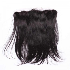 You May Natural Color Silky Straight Indian Remy Hair Lace Frontal Closure 13x4inches