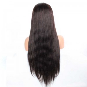 Color #2 Dark Brown Silky Straight Indian Remy Human Hair Full Lace Wigs 