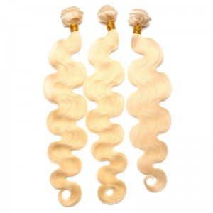 You May Platinum Blonde Virgin Hair #613 Color  Body Wave Brazilian Virgin Human Hair Weave 3pcs Bundle