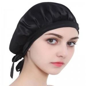 You May You May 1pc Nightcap Mulberry Silk Solid Color Sleeping Cap Hats Night Cap For Girls Ladies Long Hair Care
