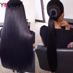 You May Silk Straight 360 Lace Frontal Wigs 150% Density Human Hair Lace Front Wig With Baby Hair