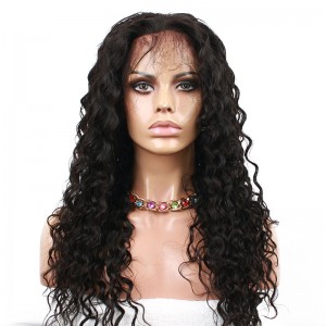 Natural Color Loose Wave Brazilian Virgin 100% Human Hair Full Lace Wigs