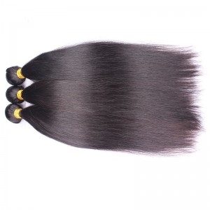 High Quality Silk Straight Brazilian Virgin Human Hair Extensions Weave 3 Bundles