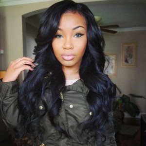 You May Indian Remy Human Hair Wigs Body Wave Natural Color Silk Top Lace Wigs