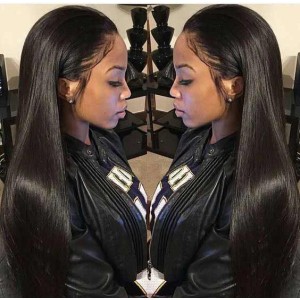 You May Natural Color Unprocessed Indian Remy 100% Human Hair Silk Straight Full Lace Wigs