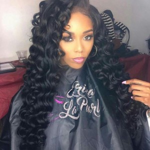 You May Pre-Plucked Natural Hair Line Deep Wave Lace Front Wigs 150% Density Wigs No shedding 