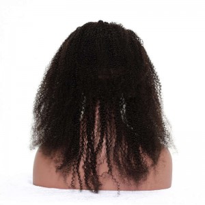 You May 360 Frontal Closure Afro Kinky Curly Natural Hairline Lace Band Frontal 360 Closure Malaysian Hair