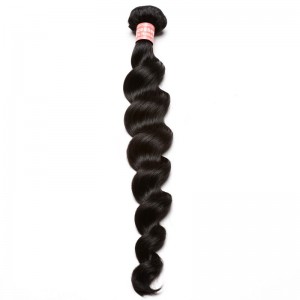 You May Natural Color Loose Wave Brazilian Virgin Human Hair Weave 1pc Bundle