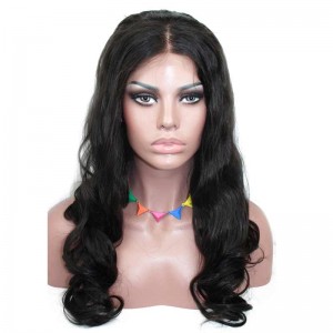 You May Unprocessed Natural Color 100% Brazilian Virgin Human Hair Body Wave Full Lace Wigs