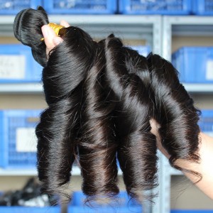 Natural Color Egg Curl Brazilian Virgin Human Hair Weave 4pcs Bundles