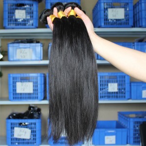 Silk Straight Unprocessed Mongolian Virgin Human Hair 3 Bundles Natural Color 