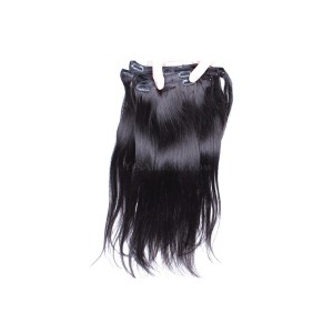 Natural Color Silky Straight Brazilian Virgin Hair Clip In Human Hair Extensions