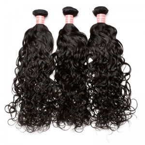 You May Natural Color Water Wet Wave Brazilian Virgin Human Hair Weave 3pcs Bundles