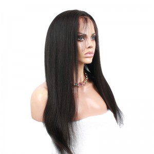 You May Malaysian Virgin Hair Light Yaki Lace Front Human Hair Wigs Natural Color