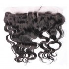 You May Natural Color Body Wave Indian Remy Hair Lace Frontal Closure 13x4inches
