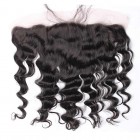 You May Natural Color Loose Wave Brazilian Virgin Hair Lace Frontal Closure 13x4inches
