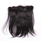 You May Natural Color Silky Straight Indian Remy Hair Lace Frontal Closure 13x4inches