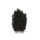 You May Natural Color 3B 3C Kinky Curly Closure Brazilian Virgin Hair Lace Top Closures 4x4inches