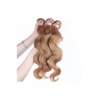You May Color #27 Honey Brown Body Wave Brazilian Virgin Hair Weave 3pcs Buddles