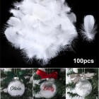 You May You May 100pcs Fluffy White Goose Turkey Pheasant Feathers Boa for Party Christmas Tree Decoration Crafts Plume 36 Style Wholesale