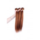 You May Color #30 Medium Brown Brazilian Virgin Hair Straight Hair Weave 3 Buddles