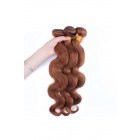 You May Color #30 Medium Brown Brazilian Virgin Hair Body Wave Hair Weave 3 Buddles