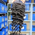 You May Brazilian Virgin Hair Deep Wave Free Part Lace Closure 4x4inches Natural Color