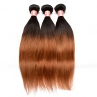 You May Silk Straight 1B/30 Ombre Color Brazilian Virgin Human Hair Weave 4 Bundles