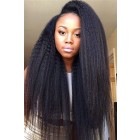 You May Malaysian Virgin Hair Kinky Straight Lace Front Human Hair Wigs Natural Color