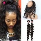 You May 360 Lace Frontal With 2 Bundles Loose Wave 360 Lace Virgin Hair