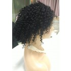 You May Color #1 Kinky Curly Lace Front Wig Brazilain Virgin Hair 