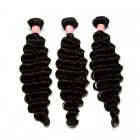 You May Natural Color Deep Wave Brazilian Virgin Human Hair Weave 3pcs Bundles