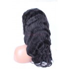 You May Natural Color Body Wave Brazilian Virgin Human Hair Silk Top Lace Wigs