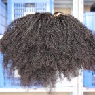 You May Natural Color Afro Kinky Curly Peruvian Virgin Human Hair Weave 4pcs Bundles 