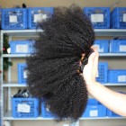 You May 4 Bundles Malaysian Virgin Human Hair Weaves Afro Kinky Curly Natural Color