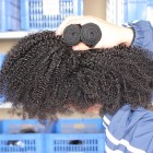 You May Indian Remy Human Hair Afro Kinky Curly Hair Weave Natural Color 3 Bundles