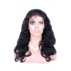 You May Natural Color Body wave Peruvian Virgin Human Hair Glueless Full Lace Wigs