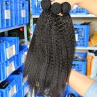 You May Kinky Straight Brazilian Virgin Human Hair Extensions Weave Natural Color 3 Bundles