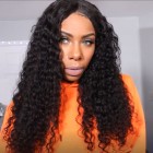 You May 250% Density Wig Pre-Plucked Lace Front Wigs Deep Curly Brazilian Full Lace Wigs