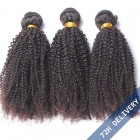 You May Natural Color Brazilian Virgin Human Hair Afro Kinky Curly Hair Weave 3 Bundles