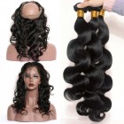 You May 360 Frontal Closure With 3 Bundles Body Wave Brazilian Virgin Hair 360 Lace Band Frontal Closure