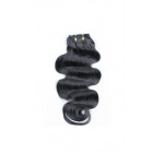 You May Body Wave Indian Remy Hair Clip In Human Hair Extensions Natural Color