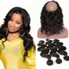 You May 360 Frontal Closure With 3 Bundles Body Wave Brazilian Virgin Hair 360 Lace Band with Cap