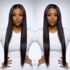 You May Pre-Plucked Natural Hair Line Lace Front Ponytail Wigs Brazilian Wigs 150% Density Wigs Silk Straight