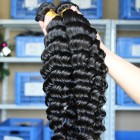 You May Deep Wave Unprocessed Mongolian Virgin Human Hair Weave 3 Bundles Natural Color