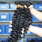 You May Natural Color Peruvian Virgin Human Hair Deep Wave Hair Weave 3 Bundles