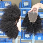 You May Indian Virgin Hair Afro Kinky Curly Three Part Lace Closure with 3pcs Weaves