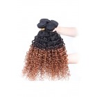 You May Ombre Hair Weave Color 1b/#30 Kinky Curly Virgin Human Hair 3 Bundles