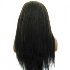 You May Kinky Straight Lace Front Human Hair Wigs Mongolian Virgin Hair Natural Color