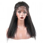 You May Kinky Straight 250% High Density  Italian Coarse Yaki Lace Front Wig